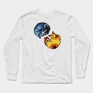 Cat moon and Cat sun Long Sleeve T-Shirt